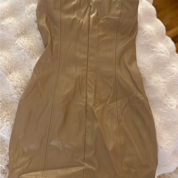 Princess Polly Nude Faux Leather Dress - Picture 7 of 9